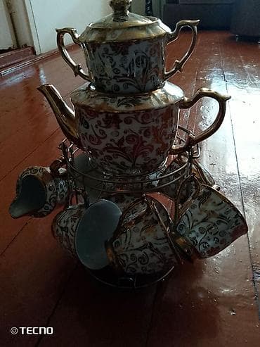 balaca banka: Çay dəsti, rəng - Ağ, Keramika — 1