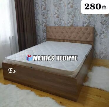 taxt sumqayıt: Yeni, İkinəfərlik çarpayı, Bazasız, Matras ilə, Siyirməli, Azərbaycan — 5