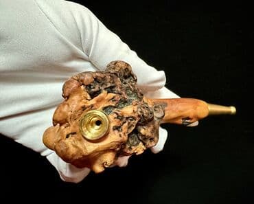 maşın ucun qəlyan: Qeyri-adi dizayna malik, əl işi taxta tənbəki. Ağac kökündən — 5