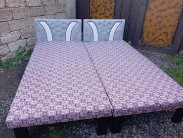 qoşa taxt: Təzə çarpayılar. 1 nəfərlik çarpayılar 60manat. 2 nəfərlik taxt — 4