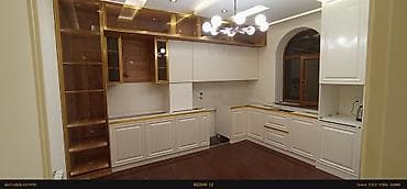 ütü şkafı: Mətbəx mebeli dəsti – klassik-modern dizayn - Rəng və üslub: Ağ — 1