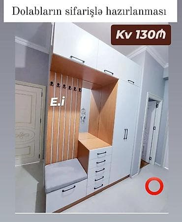 Düz dolab, Dəhliz üçün, Qarderob, Açılan, Korpuslu