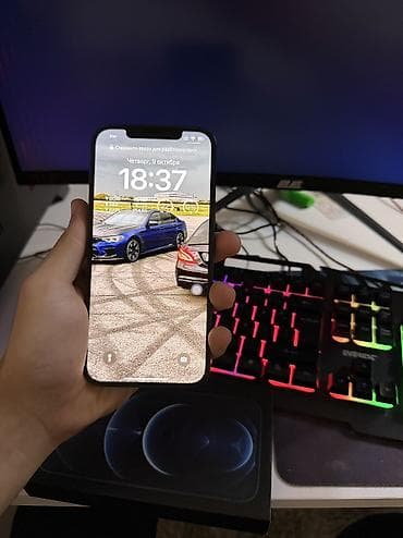 Бытовая техника: IPhone 12 Pro Max, 256 ГБ, Pacific Blue, Отпечаток пальца, Face ID — 9