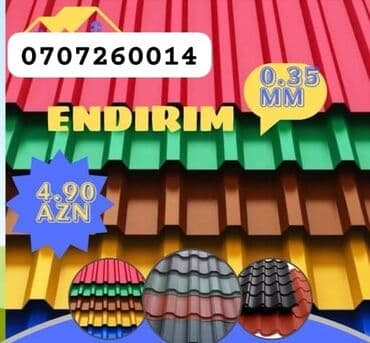 Şifer: Profnastil, Dam üçün, Pulsuz çatdırılma, Zəmanətli — 1