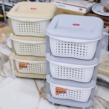 Mətbəx aksesuarları: Meyvə-tərəvəz yiğmaq uçun tekerli şkaf
3 mertebe tekerli — 13