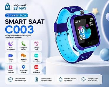 Kateqoriya: Smart saatlar Brend: Smart Berry Model: Smart Watch C003 lalafo.az -da Kateqoriya: Smart saatlar Brend: Smart Berry Model: Smart Watch C003