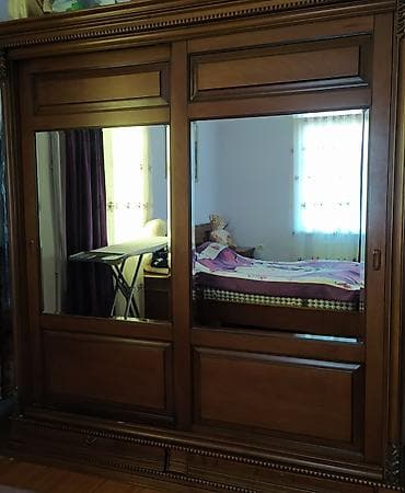 İşlənmiş, 2 qapılı, Güzgülü, Qəhvəyi, Taxta, Kupe, Düz dolab