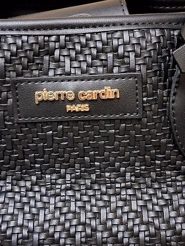 cins sumka: Pierre Cardin Paris qadın çantası – qara rəng - Material: toxunuş — 6