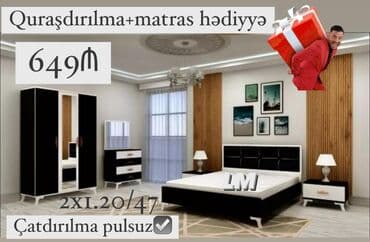 мебель для прихожей: İkinəfərlik çarpayı, Dolab — 1