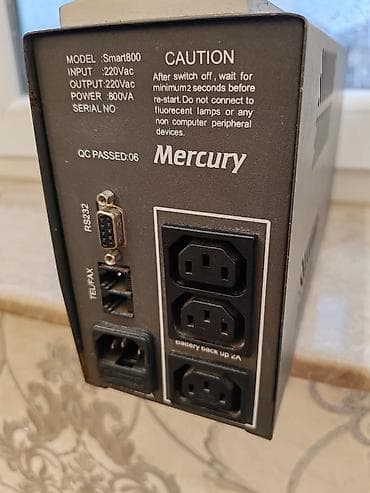 usb hard disk: Mercury Smart800 UPS (fasiləsiz qida mənbəyi) - Model: Smart800 - — 3