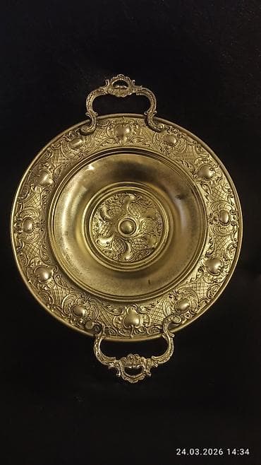 Məhsul: Mis qab – kolleksiya üçün köhnə tipli metal qazan/kasa 1910