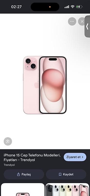 sade paket azercell: IPhone 15, 128 GB, Çəhrayı, Simsiz şarj — 1