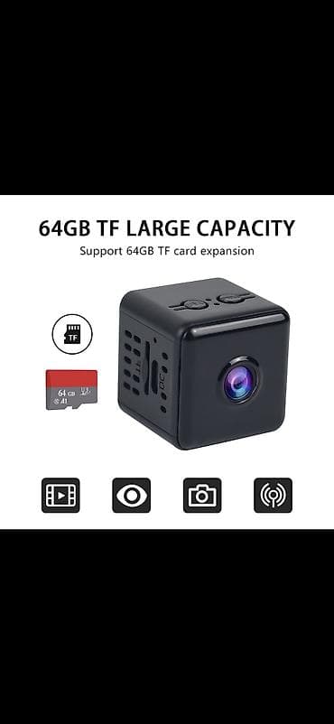 video light: Mini Wi‑Fi Kamera – 64GB TF kart dəstəyi Xüsusiyyətlər: - Kiçik və — 1