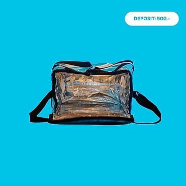 Avadanlığın icarəsi: Wolt izotermal çatdırılma çantası - Rəng: açıq mavi, ön tərəfdə Wolt — 3