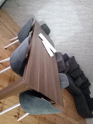 Masalar: Qonaq otağı üçün, Açılmayan, Dördbucaq masa, 4 stul — 2