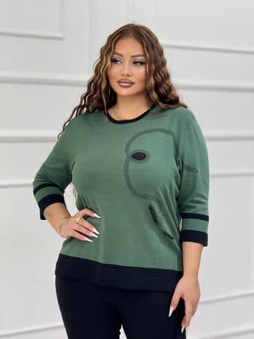 qadınlar üçün tvid jaketlər: Sviter, One size, rəng - Qara — 4