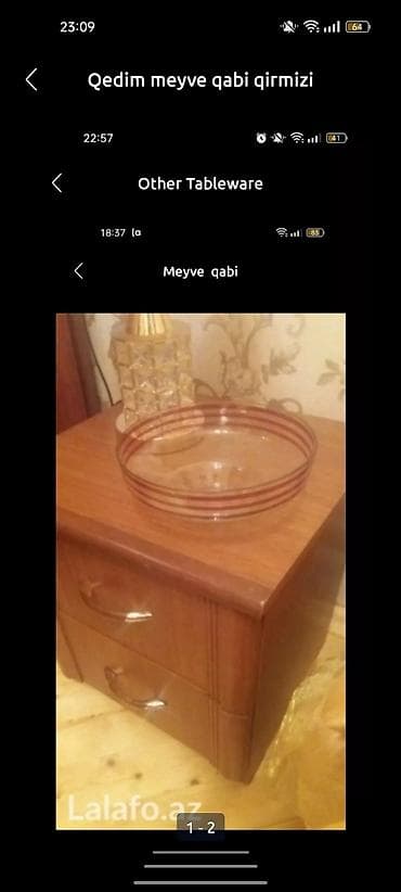 konfet qabı: Meyve qablari rozvi 10:manat obirsi 15 manat qediminjndi elaqe nomre — 1
