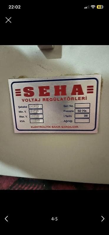 SEHA markalı avtomatik gərginlik tənzimləyicisi (voltaj regulatoru) — 2