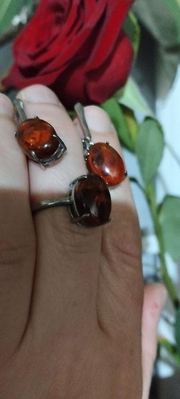 kehraba: Sırğa, Gümüş, 925 g, Ünvandan götürmə — 10