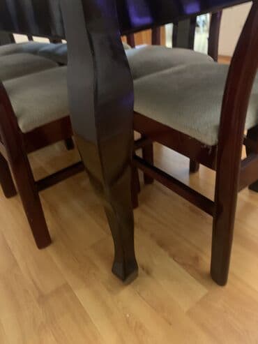 стол стул для зала: Для гостиной, Б/у, Нераскладной, 6 стульев — 6
