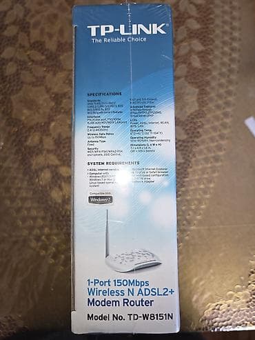 adsl tp link modem: TP-Link TD-W8151N – 1-Port 150Mbps Wireless N ADSL2+ Modem Router — 2