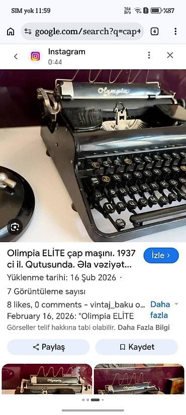 ləvazimat: Olympia Progress mexaniki yazı maşını - Brend/model: Olympia Progress — 3