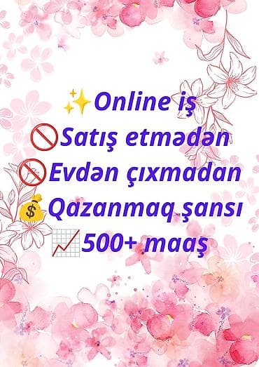 tələbə üçün part time işlər: Online iş imkanı - Satış etmədən, evdən çıxmadan işləmə fürsəti - — 1