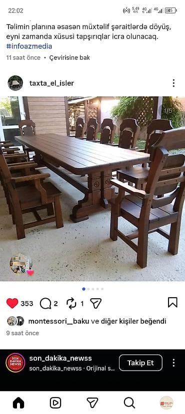 restoran masa: Qonaq otağı üçün, Açılmayan, Dördbucaq masa, 8 stul — 1