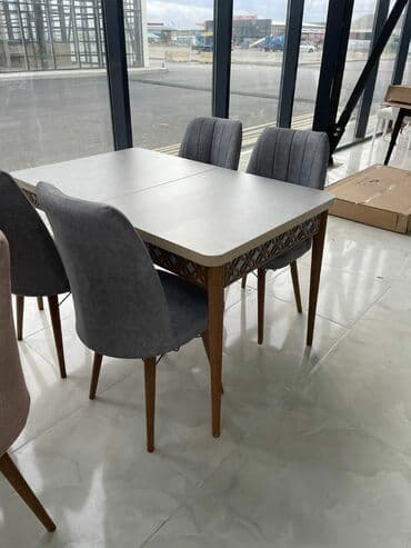 Masa və oturacaq dəstləri: 🇹🇷Türk istehsalı Möhtəşəm ✨✨ Kuxna üçün stol stul dəsti 4 stul 1 — 6