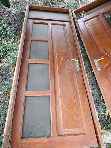 Taxta giriş/qapı dəsti - Material: təbii ağac (şam tonunda — 3