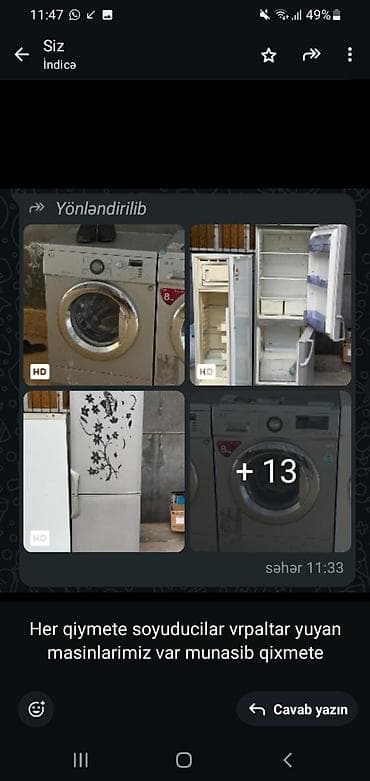 itlerde gene: Her qiymete soyuducilar vrpaltar yuyan masinlarimiz var munasib — 1