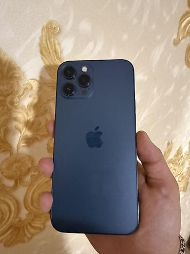 IPhone 12 Pro Max, 128 GB, Göy, Barmaq izi, Simsiz şarj, Face ID