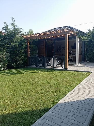 pavlonya ağacı satış: Açıq hava istirahət zonaları üçün dekorativ taxta pergola - Material — 7