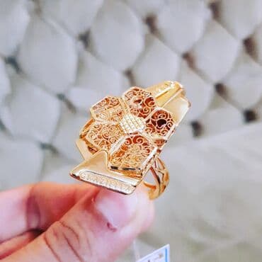 qaş sabitləyici: Toy, Üzük, Sarı qızıl, 750 Əyar, Qaşsız — 2