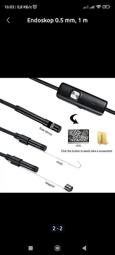 android monitor satilir: Android üçün USB endoskop kamera - Çapı: 5.5 mm nazik kamera başlığı — 4