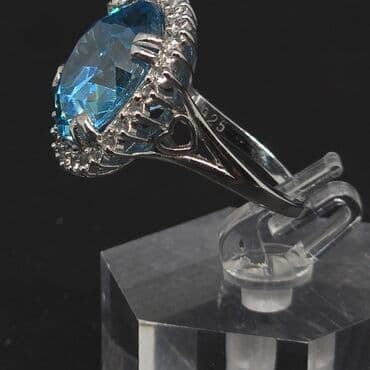kəpənək formalı üzüklər: Üzük, Gümüş, Topaz — 3