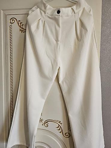 ağ şalvar: Ağ rəngli qadın şalvar - Klassik, düz kəsim; yüngül konusvari balaq - — 2