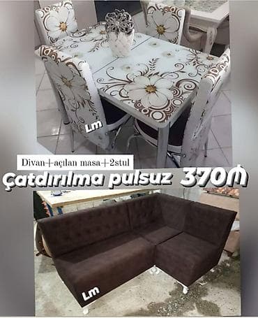💫 Mətbəx dəsti Qiymət : 370₼ Divan:1.20x1.70 . Masa açılan: 70×1.10