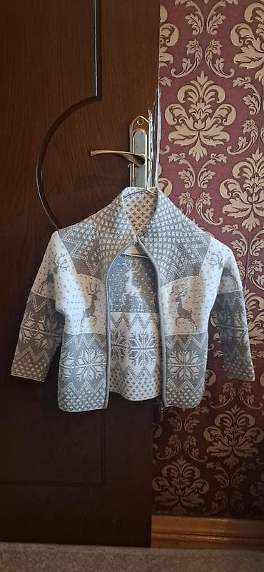 üst geyim: Uşaq üçün trikotaj jaket - Model: fermuarlı, uzunqol, boyun hissəsi — 5