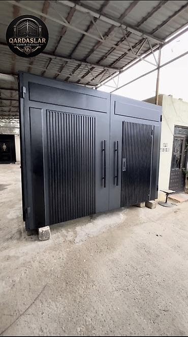 heyet darvazalari: Dəmir Həyət darvazası, Mexaniki, Qapı ilə, rəng - Qara — 2