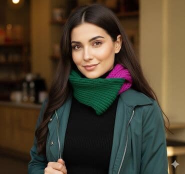 Baş geyimləri: Boyunluq: handmade. İlham qaynağı kaktus. Qiyməti 30 azn — 3