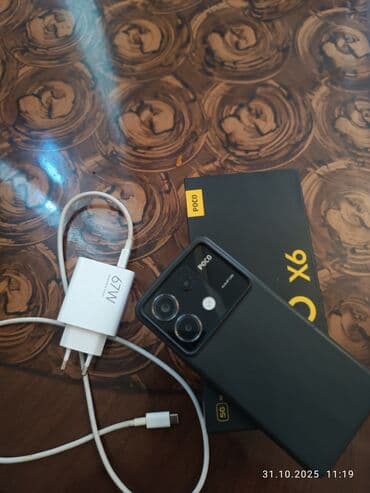 поко: Poco X6, 256 ГБ, цвет - Черный, Отпечаток пальца, Face ID — 2