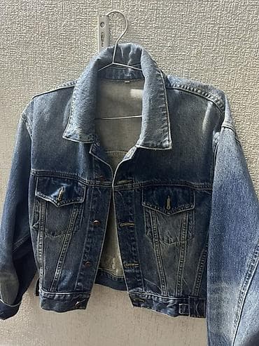 Klassik mavi cins gödəkçə - Material: qalın denim (100% pambıq hissi — 1