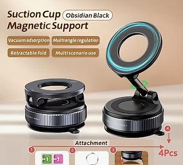 h4 lupa led: Maqnitli vakuum stend – çoxsahəli telefon və aksesuar tutacağı — 4