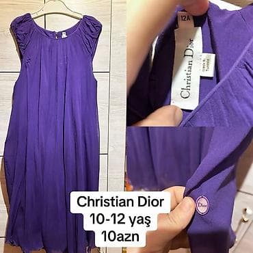 villur donlar: Christian Dior qız uşağı üçün don - Bənövşəyi rəngdə, yüngül və axıcı — 1