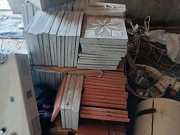 Isdifadə olunmuyub 50kvadrat olar Beton səki/teras plitələri dəsti -