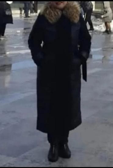 Мужская одежда: Qadınlar üçün uzun qış paltosu - Rəng: qara - Model: uzun — 2