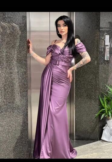 wolt geyim: Satışda zərif ziyafət/libas modeli - Stil: Uzun, axıcı siluetli — 2