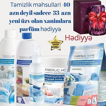 tablo şekil: Faberlic Home təmizlik seti Komplektin tərkibi: - Universal yuyucu — 1