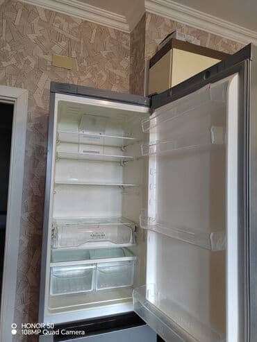 Aspiratorlar: İşlənmiş 2 qapılı Indesit Soyuducu Satılır, rəng - Boz, Dispenserli — 5